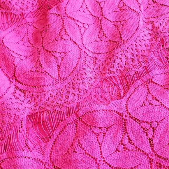 Pink Adelyn Rae lace high/low sheath dress - Picture 6 of 7